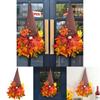 Holiday Door Hanger With Maple Leaf Hat For Thanksgiving Decor And Photo Props