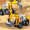 Excavator Drilling Rig Vehicle Toy Model With Inertia Drive For Kids Playroom