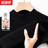Hengyuanxiang Men's Heavyweight 100% Wool Mock Neck Sweater