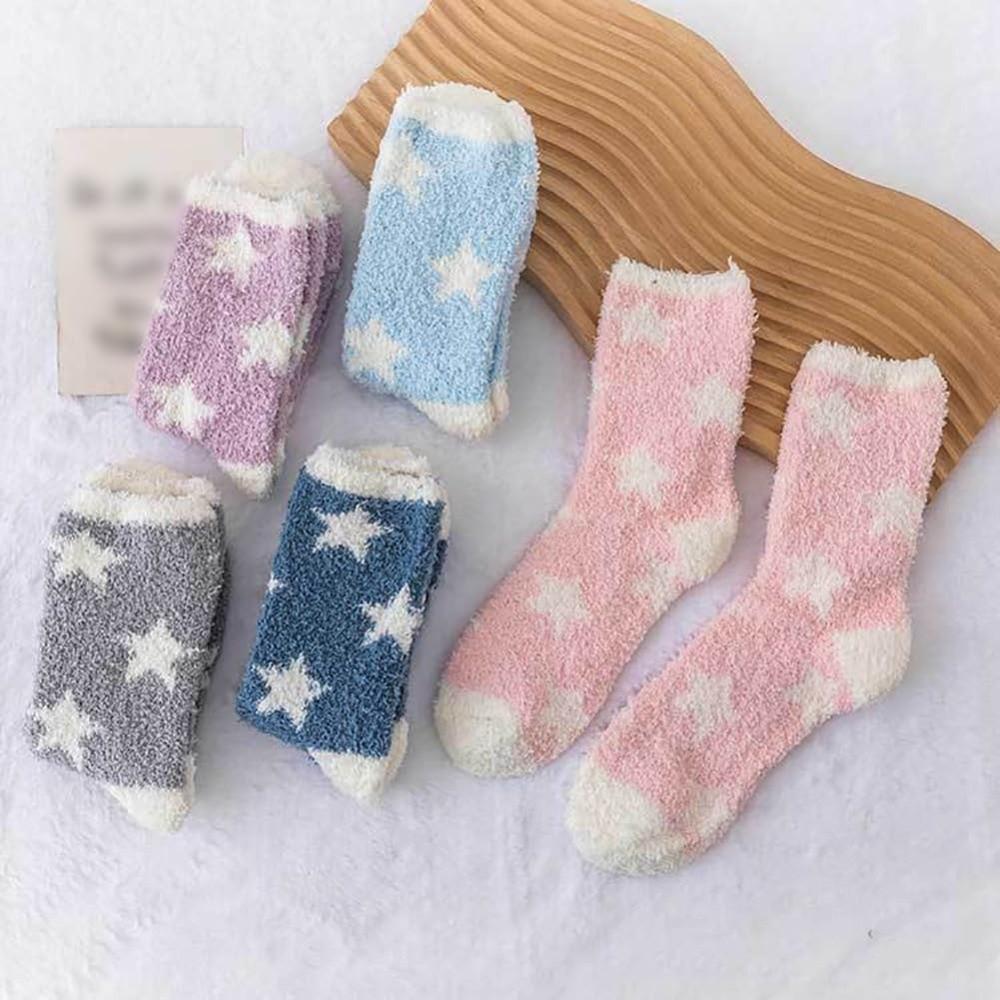 Breathable Coral Fleece Socks Thickened Middle Tube Socks New Floor Socks for Women