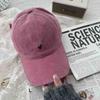 New Vintage Washable Cotton Baseball Cap Unisex Face Slimming Wide Brim Embroidered Duckbill Cap Simple Design