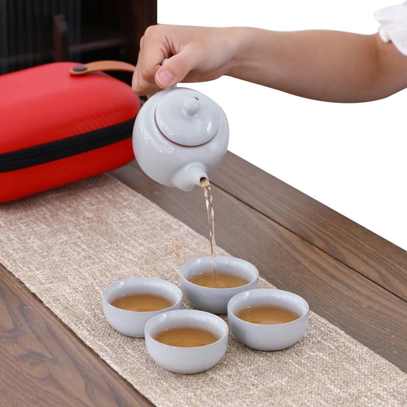 Bafangli 'Fuman Tianxia' 5-Piece Ceramic Tea Set