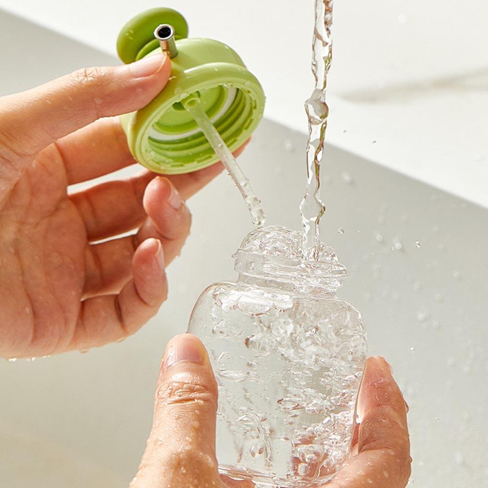 Mini Press-Style Oil Dispenser 100ml Cooking Oil Jar Glass Bottle Press Type Seasoning Storage Bottle Spice Oil Control Bottle