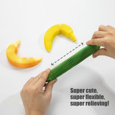 Wysuwana zabawka bananowa drukowana 3D do łagodzenia stresu Giętki banan Ogórek Zabawka Fidget Elastyczny kształt owocu Antystresowa zabawka na biurko