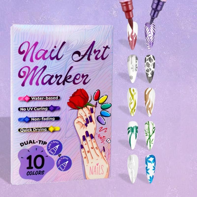 10 Stück Professionelle Feine Pinsel für Nagelmalerei für Experte Nagelkunst und Glatte Anwendung