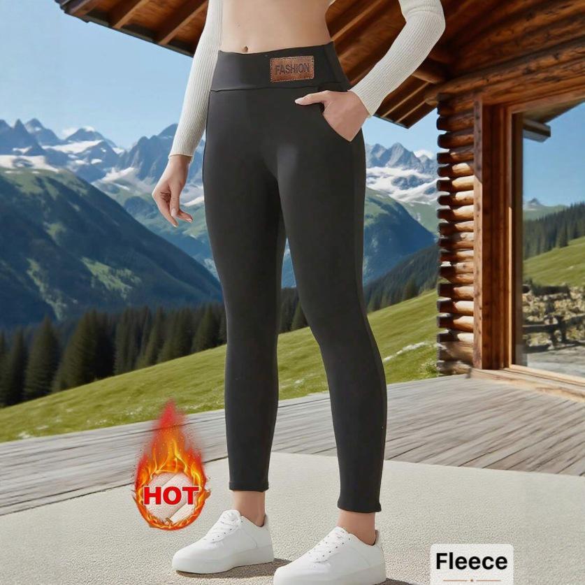 Übergröße Samtgefütterte Warme Leggings - Herbst/Winter Verdicktes Lammfell