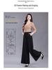 Women's Black High-Waisted Wide-Leg Skirt Pants – Summer 2026, Plus Size, Slimming, Loose, Casual.