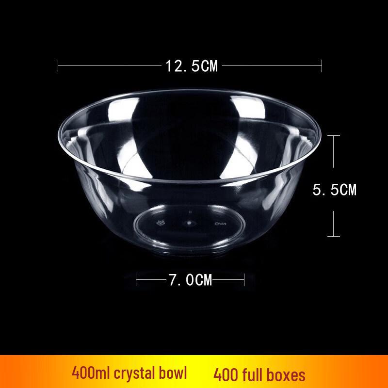 Premium Disposable Transparent Plastic Rice Bowl