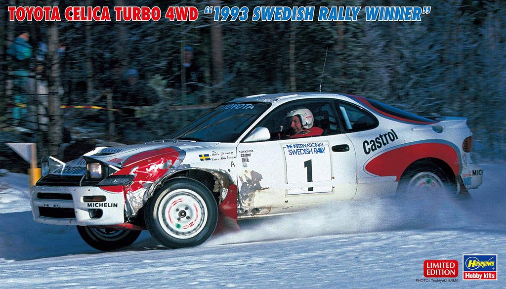 Hasegawa Toyota Celica Turbo 4WD 1993 Swedish Rally Winner Plastic Model 20484 1/24