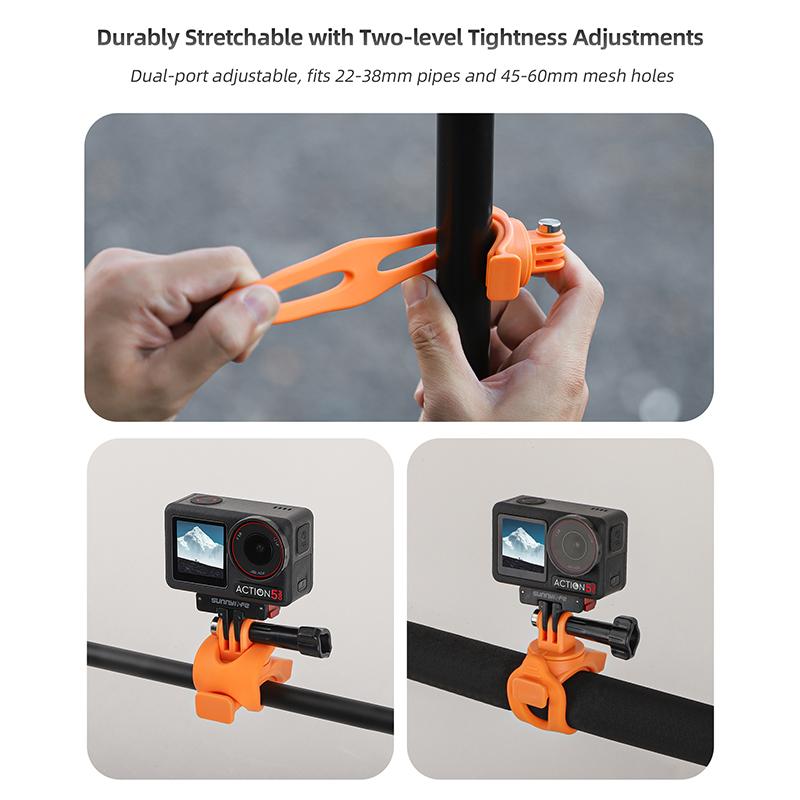 Universal Flexible Fix Strap Bracket For DJI Osmo Action 5 Pro/4/3 Insta360 Ace Pro 2 For GoPro 13/11 Action Camera Accessories