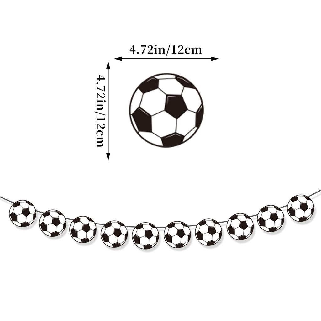 Football Birthday Party Supplies, Soccer Banner & Cake Topper Decor Set