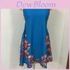 Elegantes Sexy Weste Rock Ärmellos Kurzrock Bedruckt Blume Lässiges Kleid Für Damen S-xxl