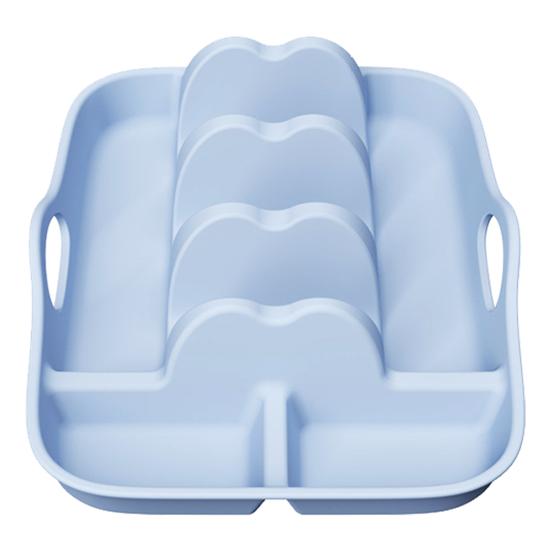 Silicone Taco Tray Burrito Serving Dish with Handles Dividers Heat Resistant Non-Slip Base Dishwasher Safe Tortilla Rack