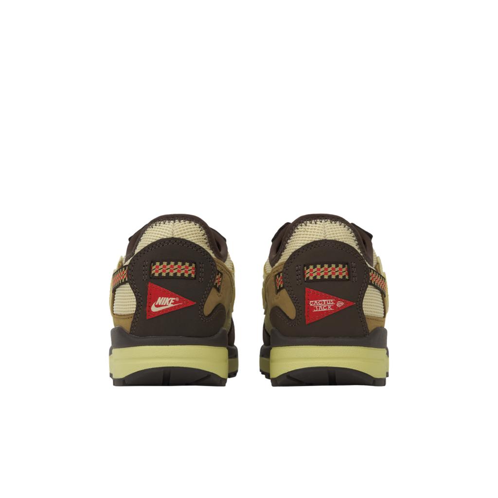 Travis Scott x Nike Air Max 1 Marron Baroque Baskets Unisexe Citron-Drop Blé Rouge Chili DO9392-200