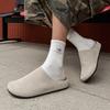 Versatile Boken Shoes Bag Head Half Slippers Men's Outer Wear Spring and Autumn New Lazy Slippers 15167 beige-J