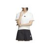 Adidas Logo Casual Pullover Elastic Hem Short Sleeve Polo Shirt Women Tops White IM8821