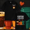 2025 Summer Funny Cappuccino Club Coffee Lover Gift Unisex Loose Casual 100% Cotton Printed T-shirt Harajuku Streetwear Man Y2k