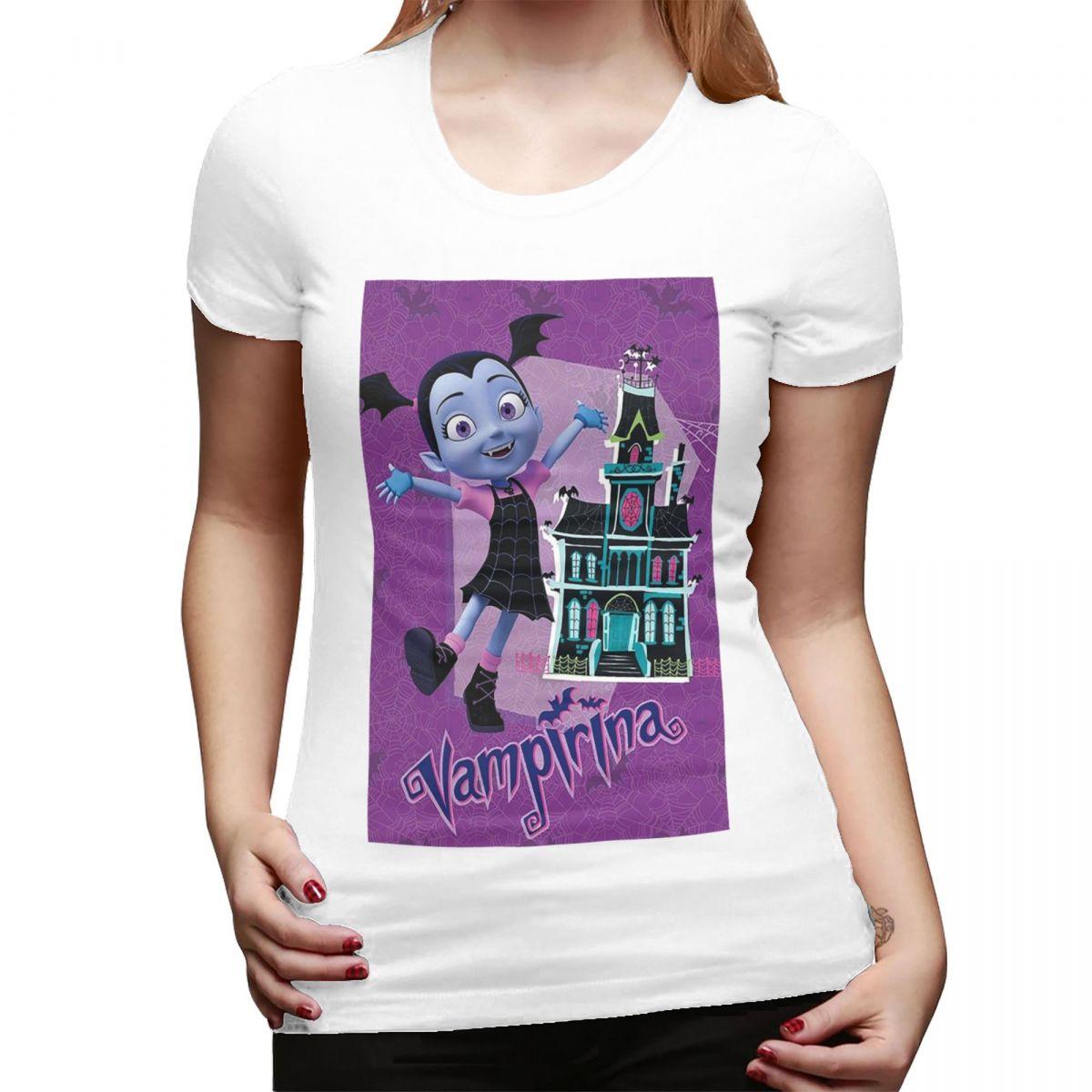 

Girls Vampirina Print TShirt for Women Crew Neck Streetwear T Shirts Womens Tees Short Summer Clothes Tops S