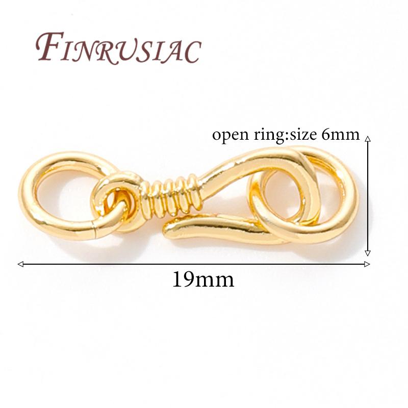 

Clasps For Jewelry 14K Gold Plated Necklace Clasps Connectors Findings,DIY Bracelets Accessories,Clasp Hook 3 pieces