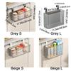 Carbon Steel Kitchen Hanging Basket Wall Mounted No-Drill Seasoning Organizer Space Saving Cabinet Hanging Organizer Bathroom