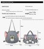 Crossbody Cute Cat & Mouse Plush Bag - Large Capacity, Lightweight, Spine-Friendly