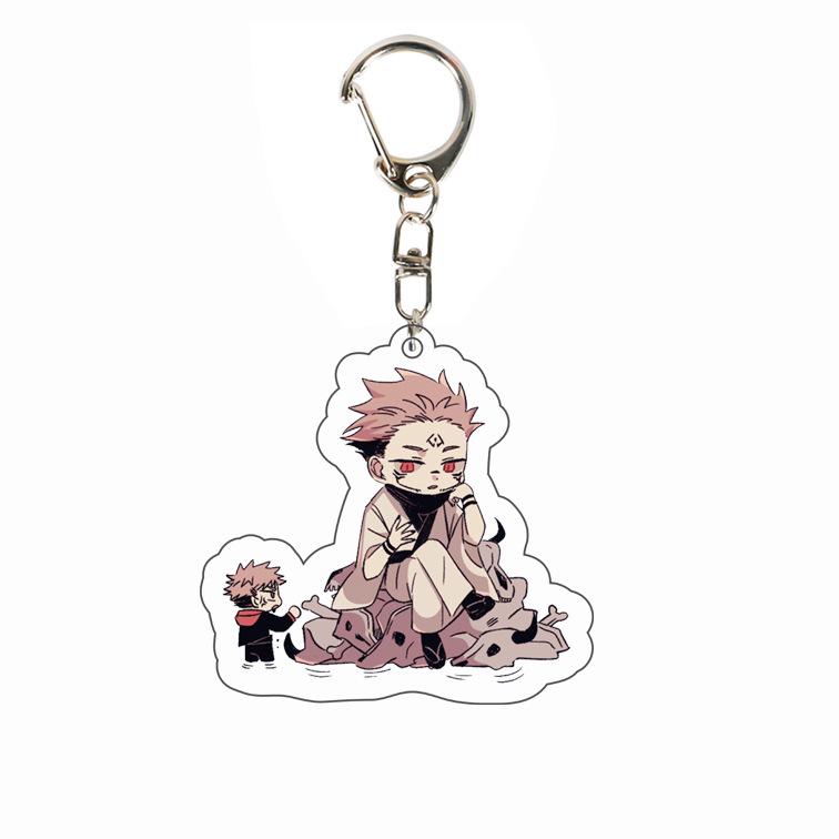 Klíčenka Jujutsu Kaisen: Yuji, Megumi, Gojo - Oboustranný akrylový přívěsek