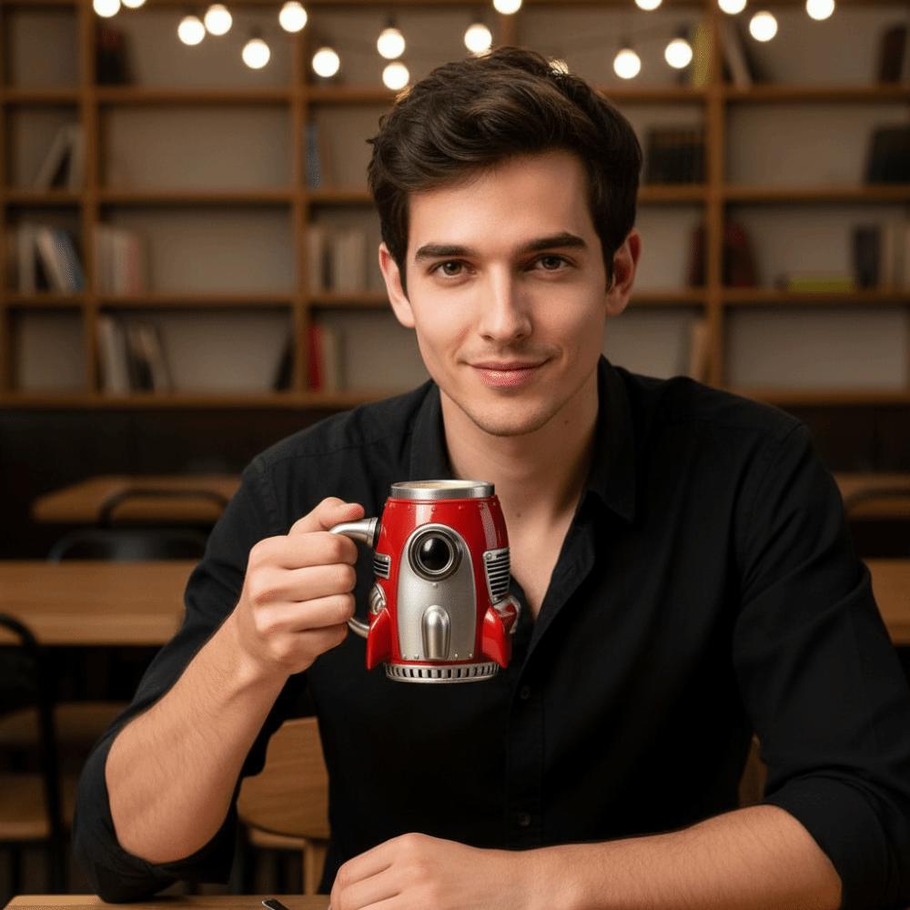 3D Spacecraft Design Spaceship Mug Funny Drinking Cup Unique Water Cup Valentine's Day Gift