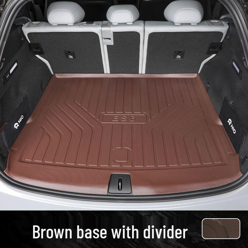 Compatible with 25 NIO ES6 models: TPE trunk mat, tailgate mat, door sill mat, and trunk cover.