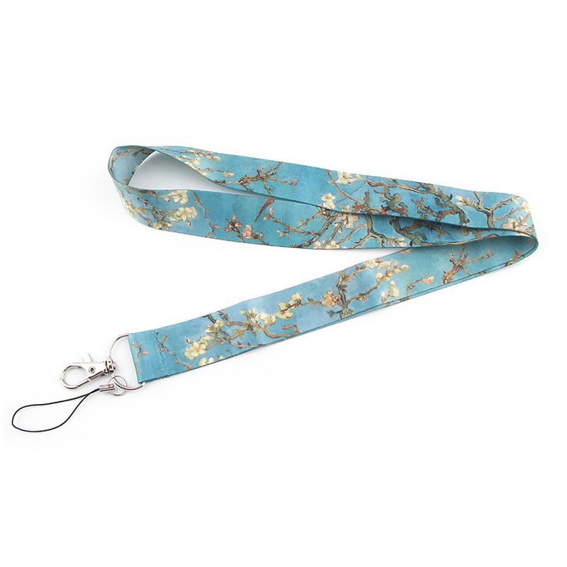 Yoga Sakura Credential Holder Little daisy Lanyard for Key Cute Neck Strap Card ID Badge Holder Key Chain Accessories Wholesale