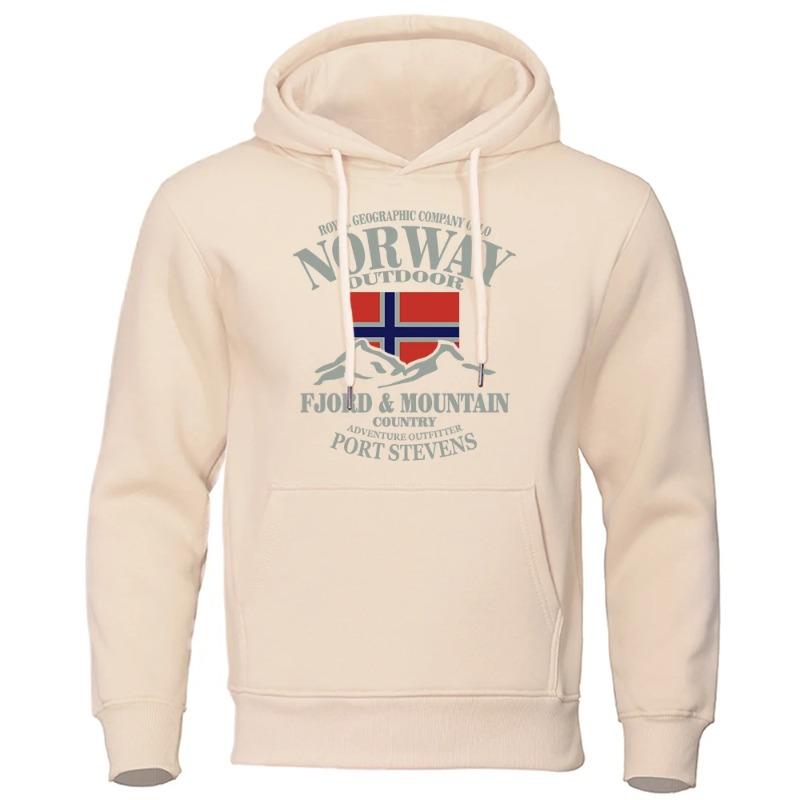 Felpa con cappuccio casual larga da uomo, top stampato street fashion