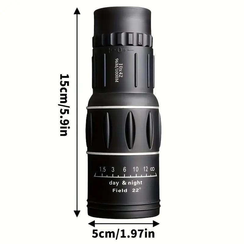 10X42 Monocular Telescope with HD Night Vision, Portable & Professional for Mobile Photography and Outdoor Use