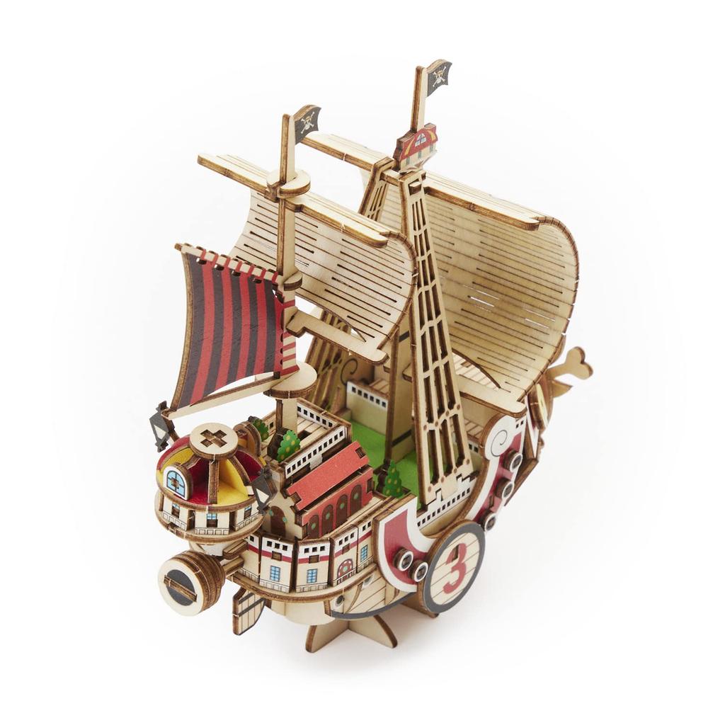 Thousand Sunny One Piece 3D Wooden Puzzle No Tools Required Advanced Level 139 Pieces Finished Size 142 x 64 x 132 mm ki-gu-mi [Officially Licensed]