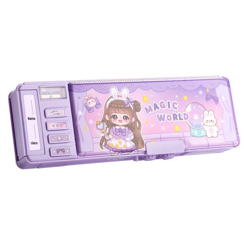 Multifunctional Large Capacity Pencil Case with New Password Lock for Primary School Students