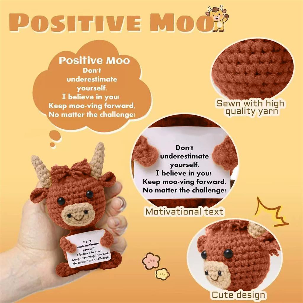 Knitted  Cattle Knitted Animal Doll Cute Gift