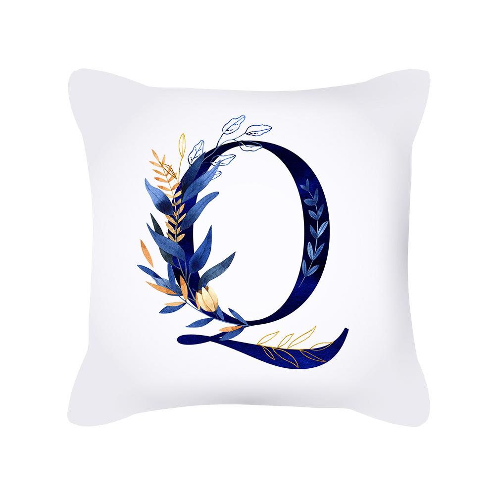 Pernă Nouă Pluș Scurt Plantă Literă Imprimată Pernă Pernă de Sofă Pernă de Birou Husă de Pernă