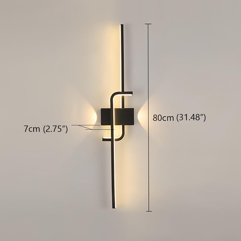 Modern Minimalist Creative Strip Led Wall Lamp Bedroom Bedside Wall Sconce Led Lights Living Room TV Sofa Background Wall Lamp