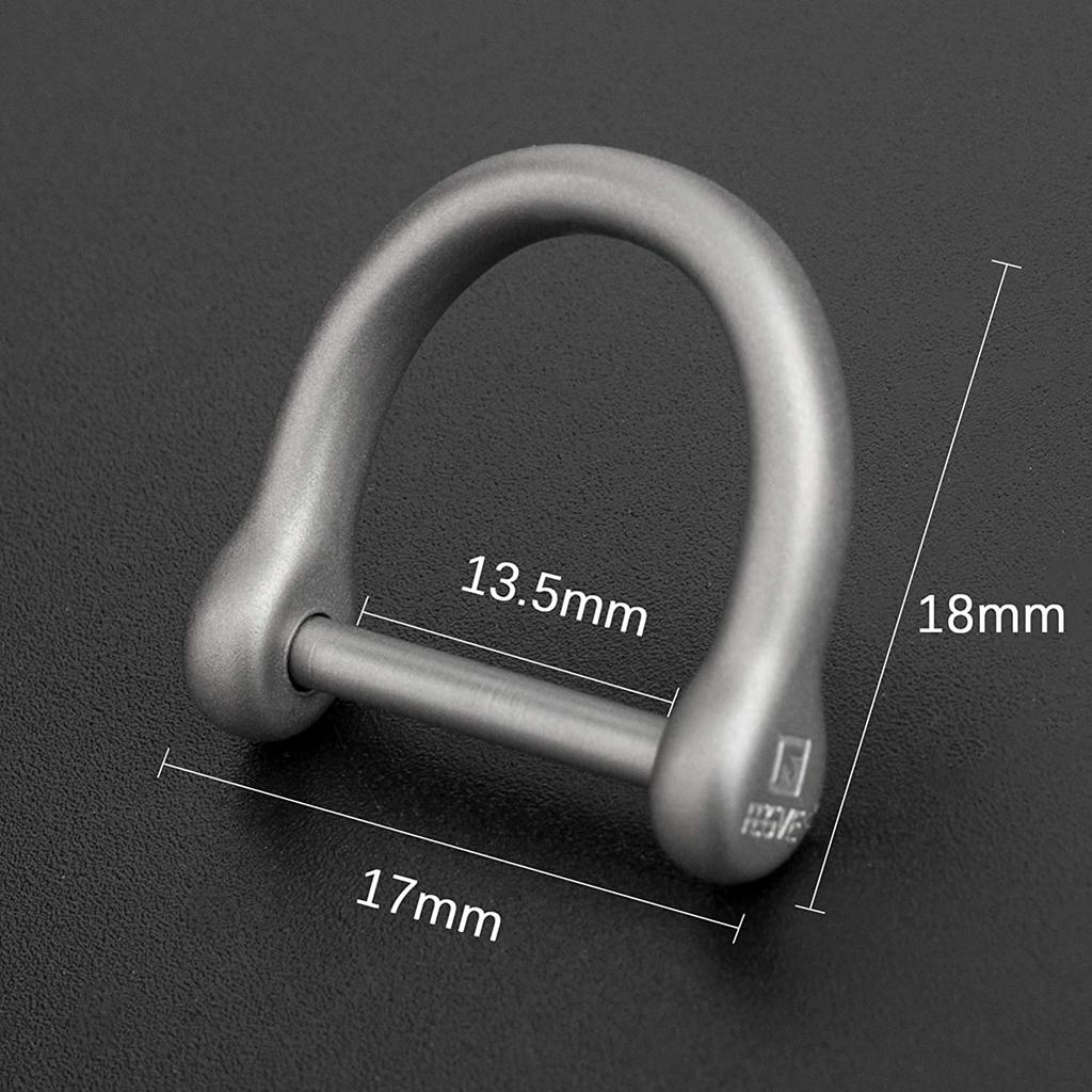 Titanium Key Keychain with for Smart Keys X [TISUR] Ring, Car/Motorcycle D-Ring (Gray/S 2)