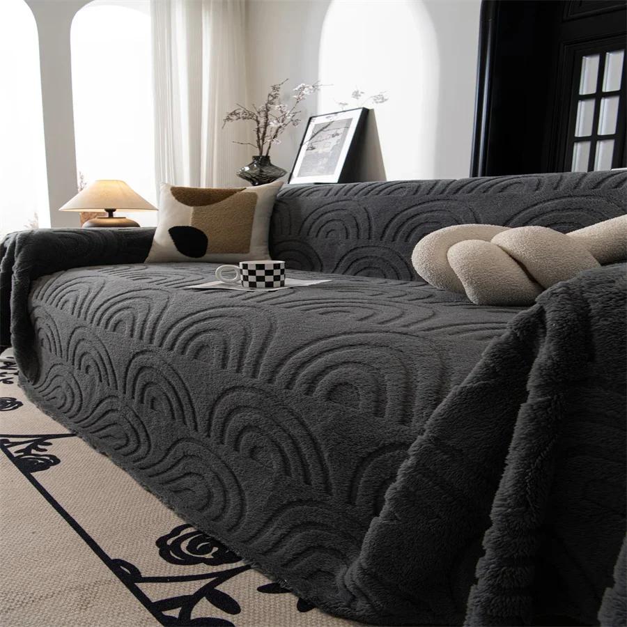 Sofa Cover Cloth Advanced Sense Can Be Covered Sofa Blanket Autumn and Winter Plush Sofa Towel  New Full Cover Towel
