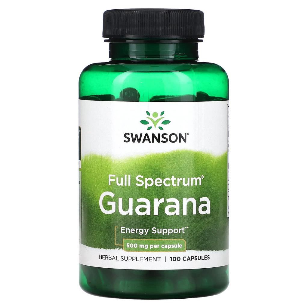 Full Spectrum Guarana, 500Mg, 100 Capsules