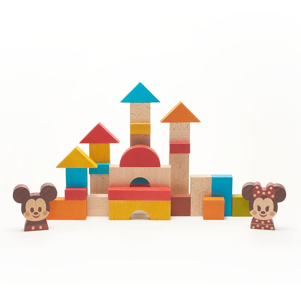 Disney KIDEA&BLOCK Mickey & Friends Building Blocks, Wooden Educational Toys for Boys and Girls, Baby Gift (TYKD00301)
