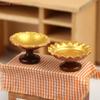 Miniature Fruit Tray Ornament 1/12 Dollhouse Simulation Cake Pastry Tray Dish Model Dollhouse Kitchen Scene Decor Accessories