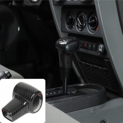 Inner Gear Shift Knob Decor Cover Trim For Jeep Wrangler JK 2007-10 Carbon Fiber