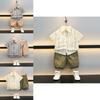 Stylish Boys Summer Outfit Set With Short Sleeve Shirt And Shorts For Ages 3-8 Years