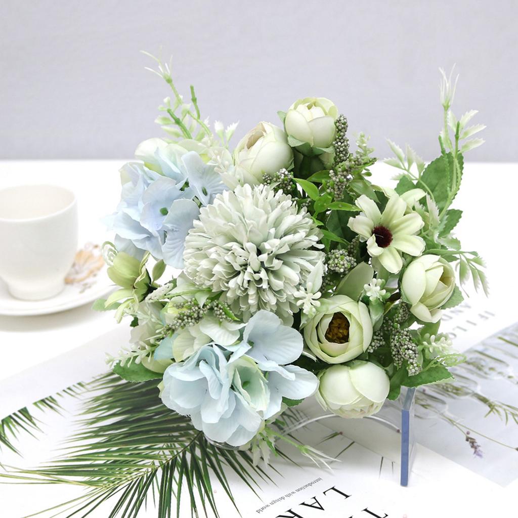 Fake Flower Ball Vivid Details Long Lasting Silk Simulation Flower Ball Arrangement Bouquet for