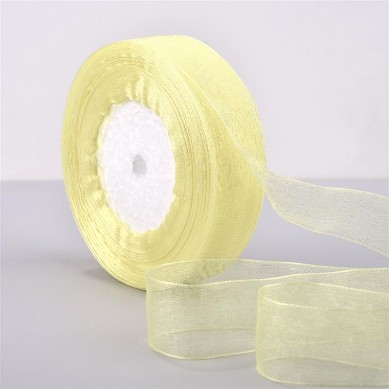 2.5cm * 50 Yards Lace Gauze Ribbon Chiffon Ribbon Valentine'S Day Transparent Flower Packaging DIY Handmade Straps Lace Fabric