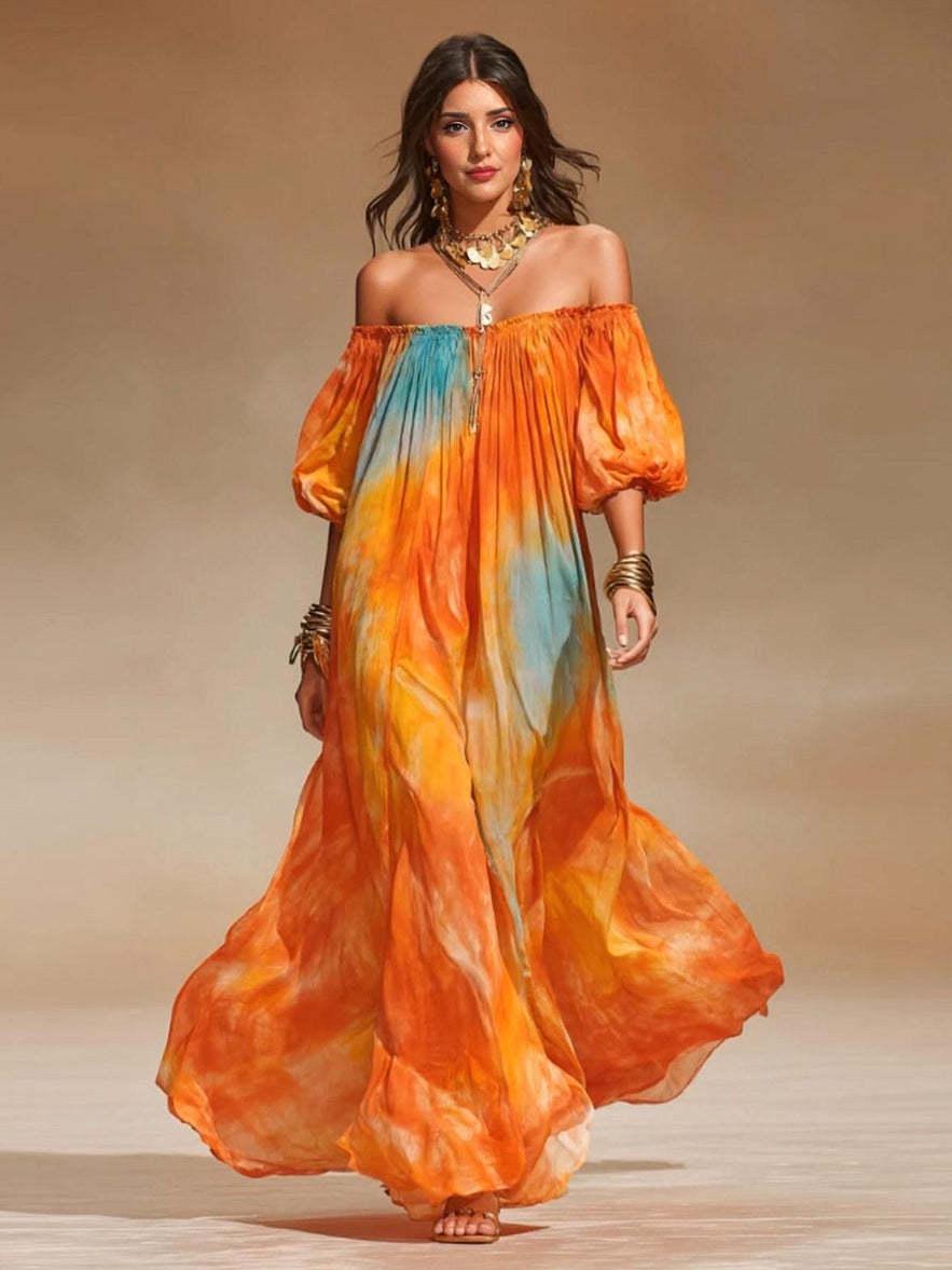 2026 Women s High-End Casual Loose Fit Dress XL цветочный