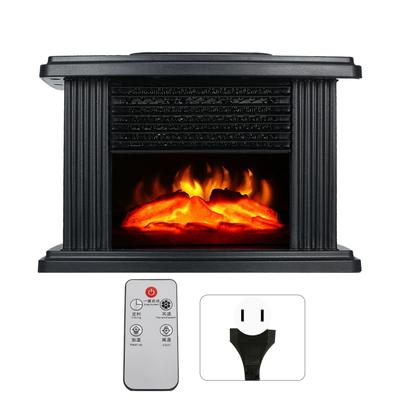 Miniaturowy elektryczny kominek z symulowanym płomieniem, wydajne ogrzewanie, cicha praca, przenośny kominek