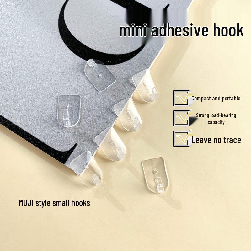 Transparent Traceless Acrylic Adhesive Hook - Strong, No-Drill Bathroom Solution