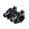 2Pcs Black Universal Motorcycle Handlebar Mirror Mount 10mm 78" Aluminum Clamp