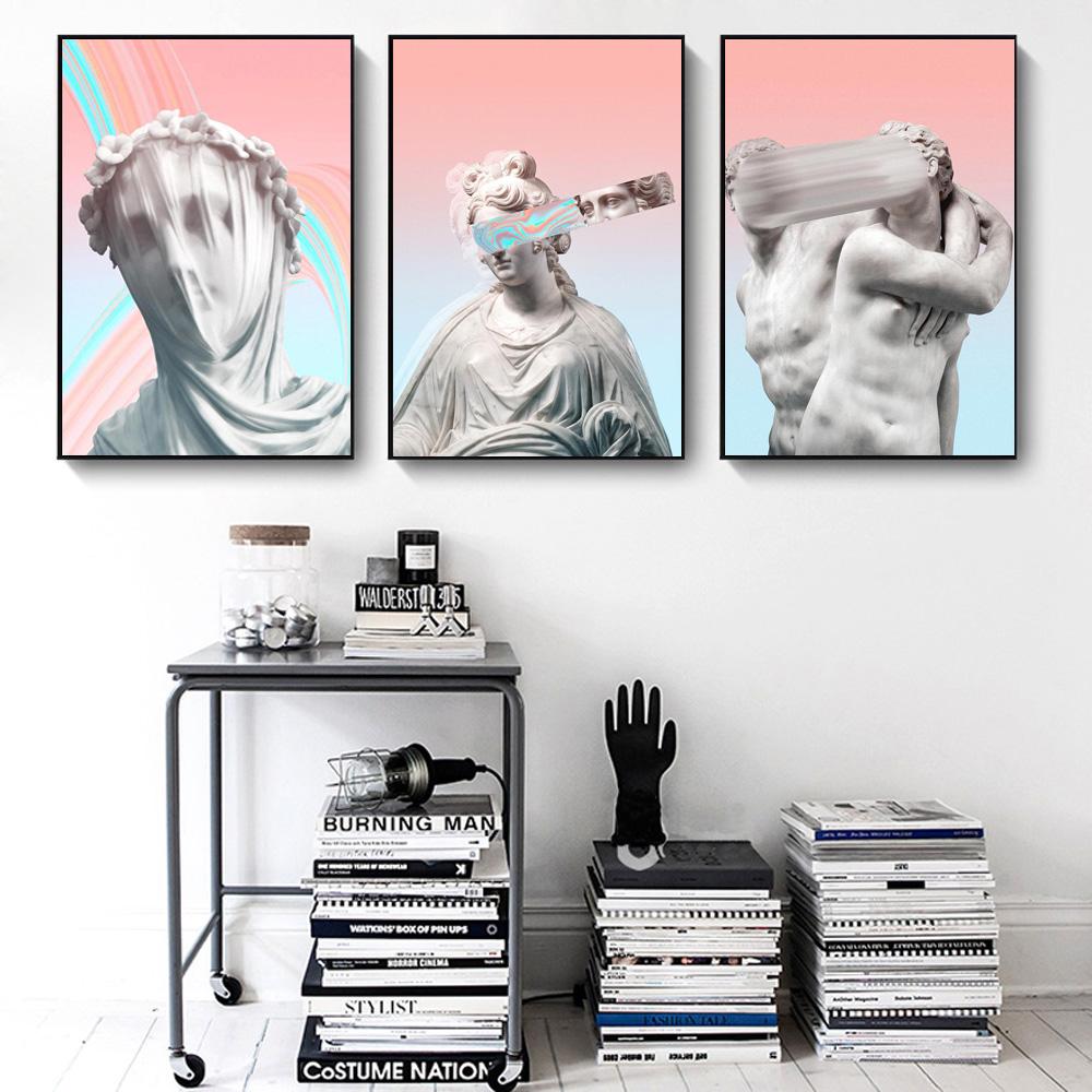 David Funny Sculpture Art Printing Canvas Painting Figure Graffiti Poster Office Living Room Bedroom Home Decoration Mural No Frame